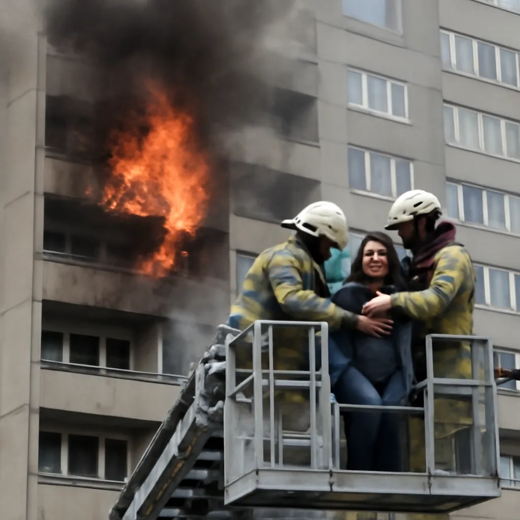 Feuerdrama in Berlin: Dramatische Rettung bei Hochhausbrand