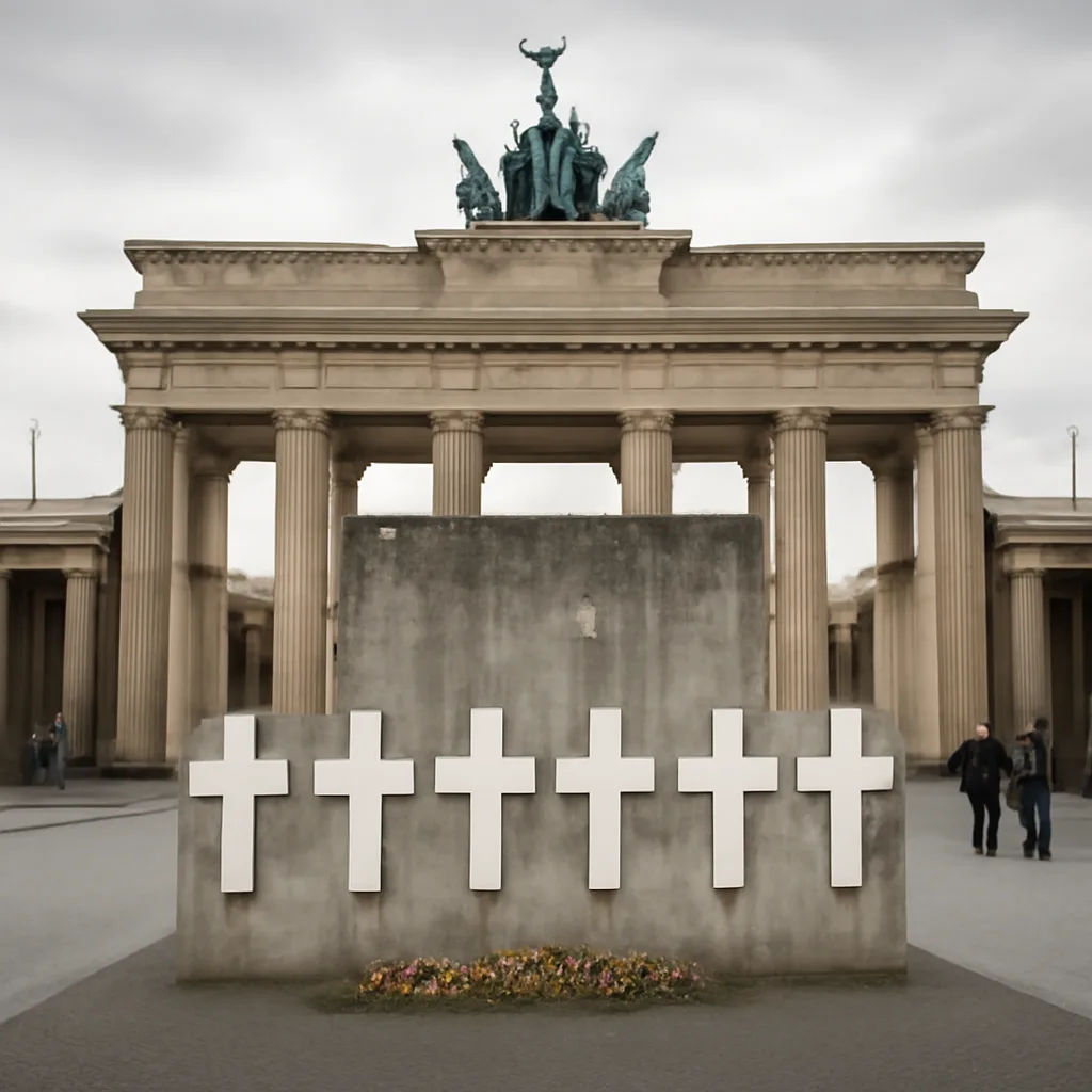 Gedenken am Brandenburger Tor: Installation zur Erinnerung an die Mauer
