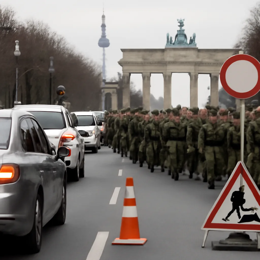 Verkehrsbehinderungen in Berlin wegen Bundeswehr-Gedenkmarsch