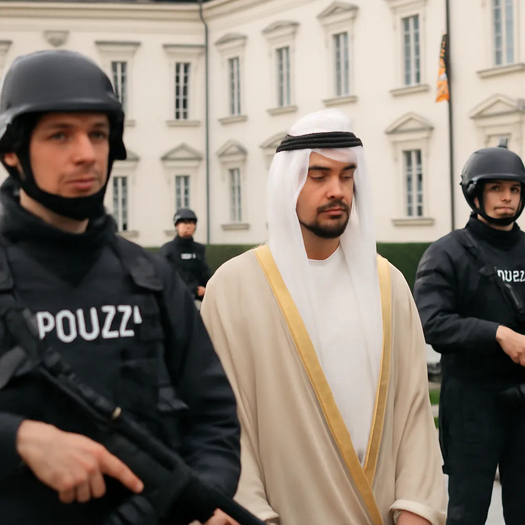Große Sicherheitsmaßnahmen in Berlin: Staatsbesuch eines Scheichs