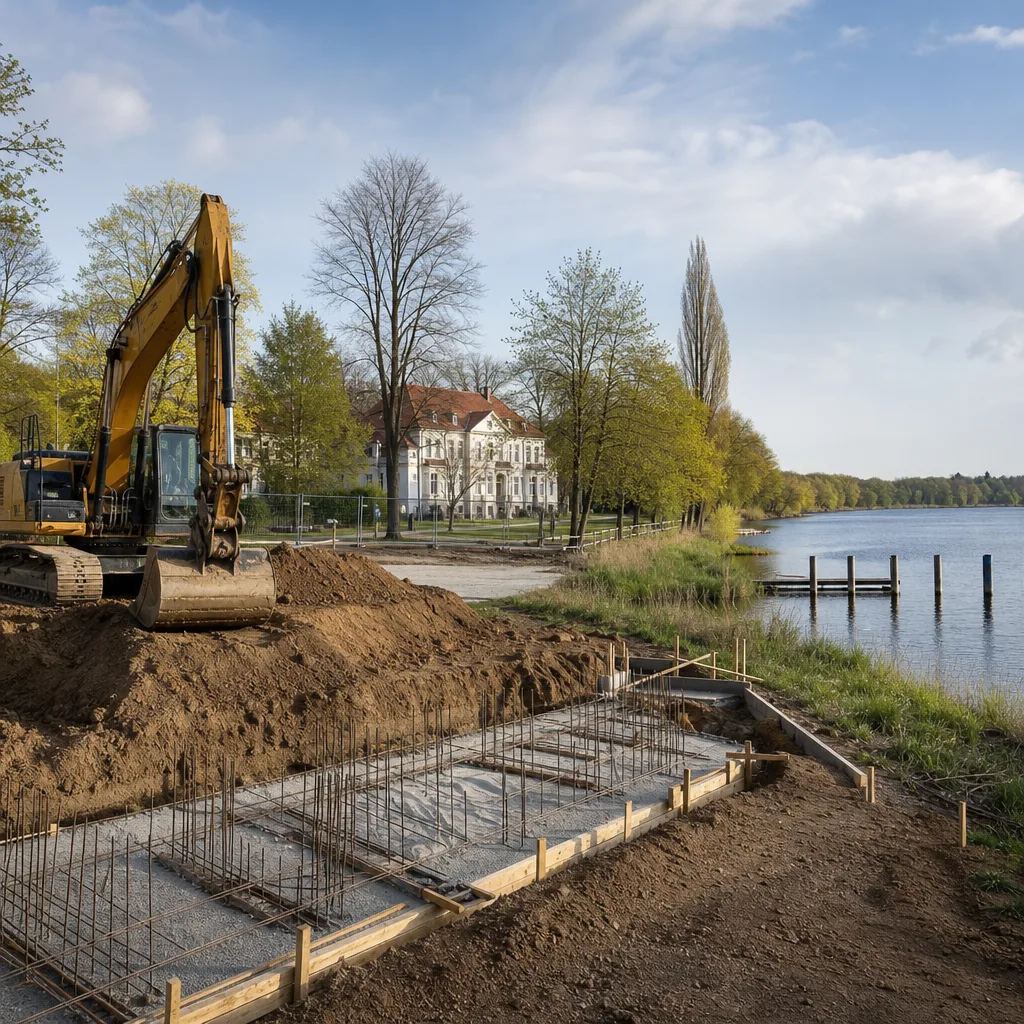 Baustart im Gutspark Neukladow: Entwicklungen am Havelufer
